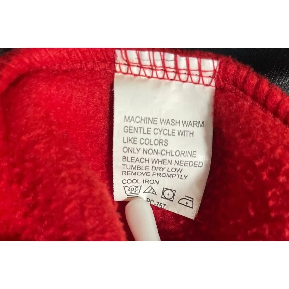 IZOD Red 1/4 Zip Fleece Pullover Sweatshirt Men Size XL - Picture 7 of 8